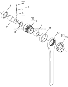 Page D Diagram and Parts List for 64TTK255D6  Cleco Ratchet
