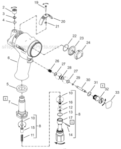 Part Location Diagram of 301694 Cleco Trigger Kit
