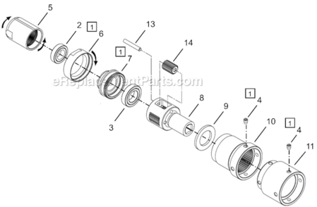 Page D Diagram and Parts List for 64TTK3850D12  Cleco Ratchet
