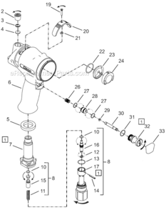 Page A Diagram and Parts List for 64TTK425D6  Cleco Ratchet