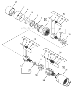 Page C Diagram and Parts List for 64TTK570D6  Cleco Ratchet