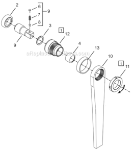 Page D Diagram and Parts List for 64TTK570D6  Cleco Ratchet