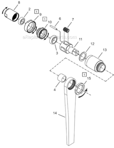 Page D Diagram and Parts List for 64TTK930D8  Cleco Ratchet