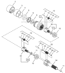 Page C Diagram and Parts List for 64TTS1260D8  Cleco Ratchet