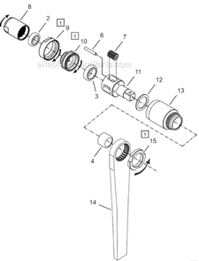 Page D Diagram and Parts List for 64TTS1260D8  Cleco Ratchet