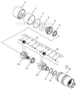 Page C Diagram and Parts List for 64TTS140D4  Cleco Ratchet
