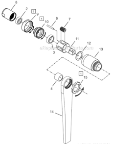 Page D Diagram and Parts List for 64TTS1475D8  Cleco Ratchet