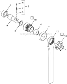 Page D Diagram and Parts List for 64TTS175D6  Cleco Ratchet