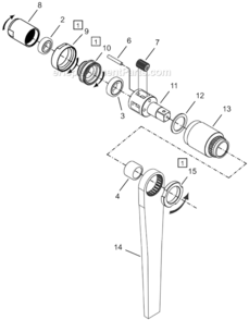 Page D Diagram and Parts List for 64TTS1985D8  Cleco Ratchet