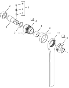 Page D Diagram and Parts List for 64TTS255D6  Cleco Ratchet