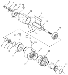 Page B Diagram and Parts List for 64TTS750D8  Cleco Ratchet