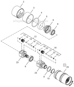 Page C Diagram and Parts List for 64TTS75D4  Cleco Ratchet