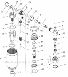 Page D Diagram and Parts List for 67EA2010AH8  Cleco Ratchet