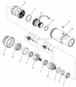 Page C Diagram and Parts List for 67EA210S461  Cleco Ratchet