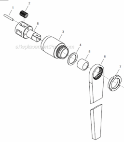 Page D Diagram and Parts List for 67ES1050D8  Cleco Ratchet