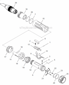 Page B Diagram and Parts List for 67ES105D4  Cleco Ratchet