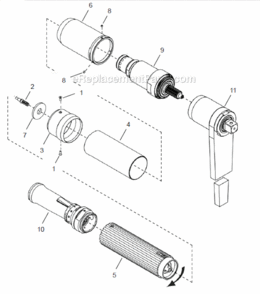 Page A Diagram and Parts List for 67ES1670D8  Cleco Ratchet