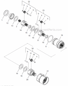 Page C Diagram and Parts List for 67ES385D6  Cleco Ratchet