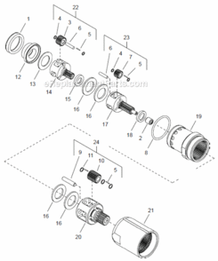 Page C Diagram and Parts List for 67ES610D6  Cleco Ratchet