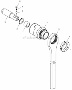 Page D Diagram and Parts List for 67ES610D6  Cleco Ratchet