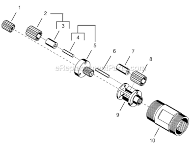 Page D Diagram and Parts List for 75NL-2V-4  Cleco Ratchet
