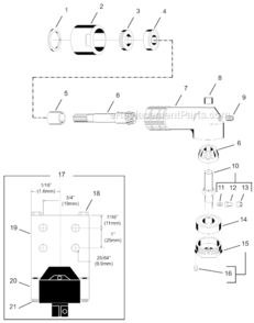 Page E Diagram and Parts List for 75NL-2V-4  Cleco Ratchet