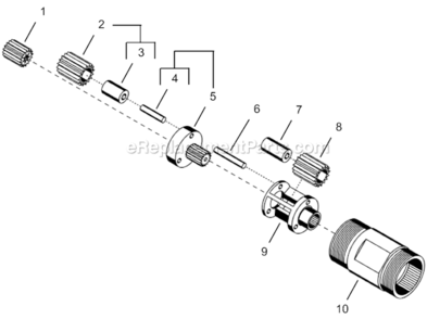 Page D Diagram and Parts List for 75NL-2X-6  Cleco Ratchet
