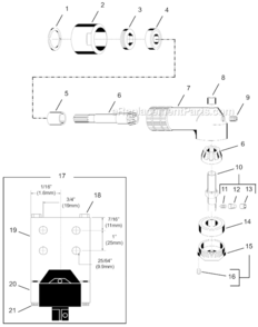Page E Diagram and Parts List for 75NL-2X-6  Cleco Ratchet