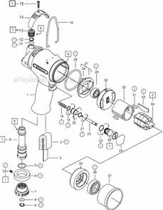Page A Diagram and Parts List for 75PHL50Q  Cleco Ratchet