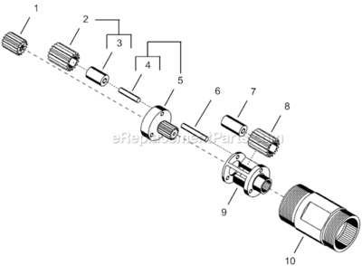 Page D Diagram and Parts List for 75RNL-2X-6  Cleco Ratchet