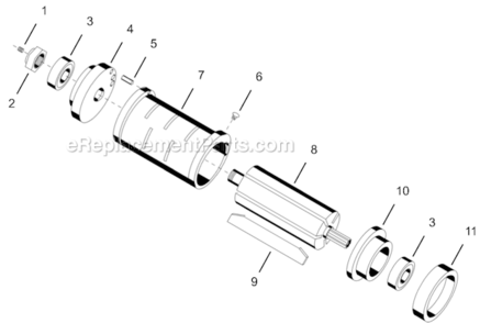 Page B Diagram and Parts List for 75RNL-3X-6  Cleco Ratchet