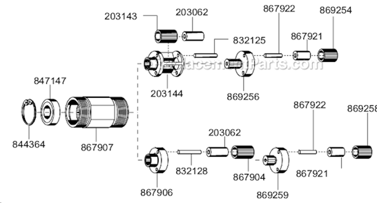 Page B Diagram and Parts List for 88RSA-5C-3  Cleco Electric Drill