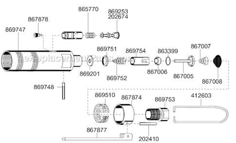 Page D Diagram and Parts List for 88RSAL-5C-3  Cleco Electric Drill