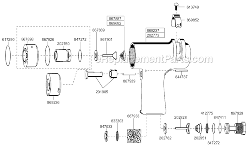 Page D Diagram and Parts List for 88RSATP-2CQ  Cleco Electric Drill
