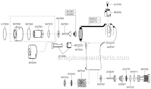 Page D Diagram and Parts List for 88RSATP-5C-3  Cleco Electric Drill