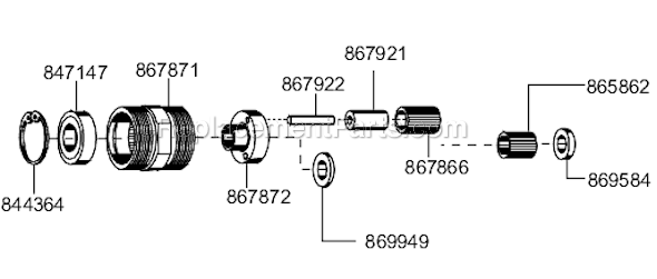 Page B Diagram and Parts List for 8RNO-20BQ  Cleco Electric Drill