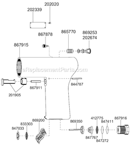 Page D Diagram and Parts List for 8RNO-20BQ  Cleco Electric Drill