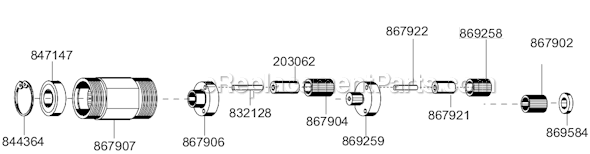 Page B Diagram and Parts List for 8RNO-7BQ  Cleco Electric Drill