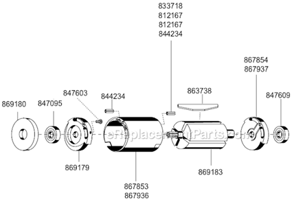 Page D Diagram and Parts List for 8RNO-7BQ  Cleco Electric Drill