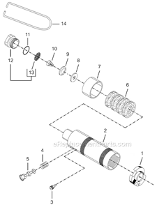 Page A Diagram and Parts List for 8RSA-10BQ  Cleco Electric Drill