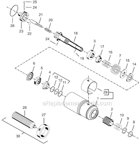 Page E Diagram and Parts List for 8RSA-20BQ  Cleco Electric Drill