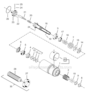 Page E Diagram and Parts List for 8RSA-20  Cleco Electric Drill