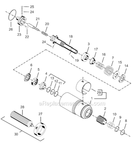 Page E Diagram and Parts List for 8RSA-30BQ  Cleco Electric Drill