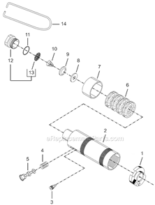 Page A Diagram and Parts List for 8RSA-7BQ  Cleco Electric Drill
