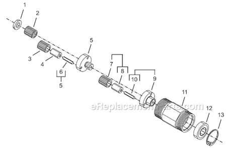 Part Location Diagram of 861719 Cleco Gear Sub-Asm.