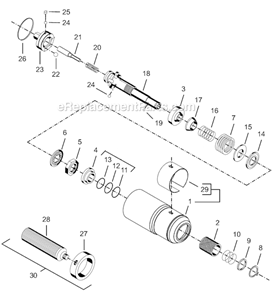 Page E Diagram and Parts List for 8RSAL-10BQ  Cleco Electric Drill