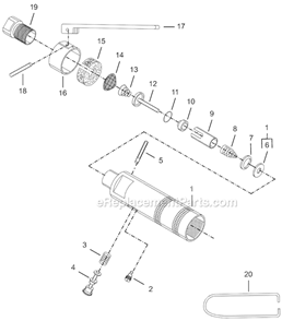 Page F Diagram and Parts List for 8RSAL-10BQ  Cleco Electric Drill