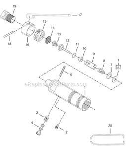 Page A Diagram and Parts List for 8RSAL-20BQ  Cleco Electric Drill