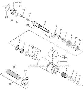 Page E Diagram and Parts List for 8RSAL-20BQ  Cleco Electric Drill