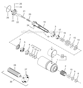 Page E Diagram and Parts List for 8RSAL-20  Cleco Electric Drill